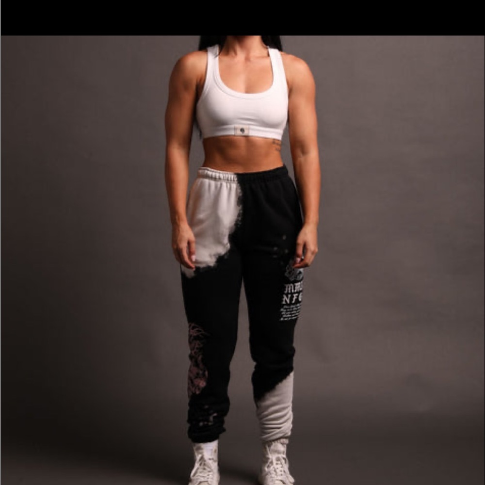 darc sport she face of death premium post lounge sweats on black acid wash